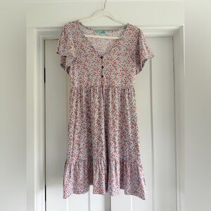 Pink Blush Maternity floral mini dress